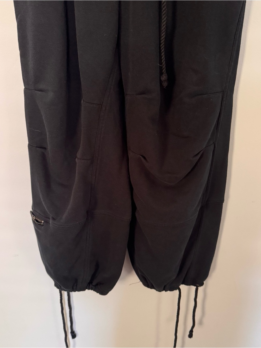 Free People Movement Black Jogger Pants Women's Small Drawstring Cargo Lounge - Picture 3 of 8